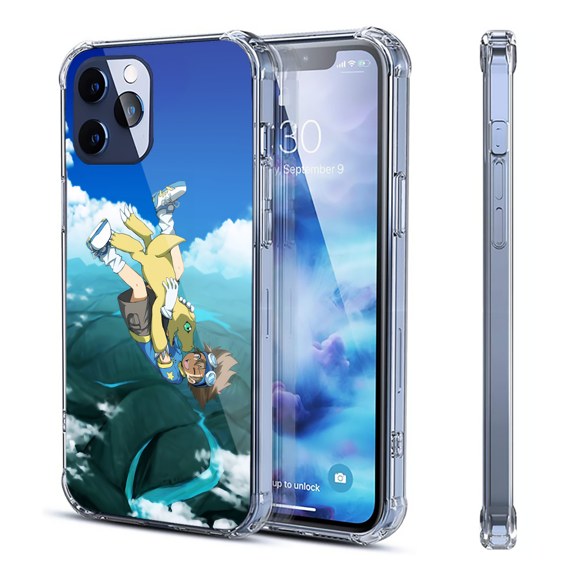 （画像用） Digimon デジタルモンスター/デジモン 【iPhone 12シリーズ対応】透明スマホケース（クリアソフトケース）